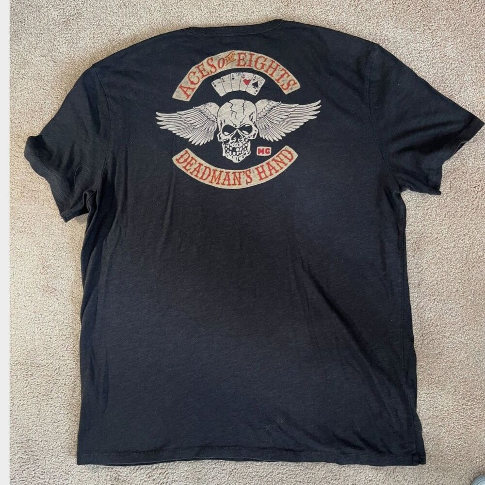 Lucky Brand Men's Aces Over Eights Black Graphic T-Shirt, Size Large - Picture 5 of 6